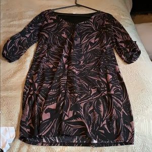 Black and purple shift dress